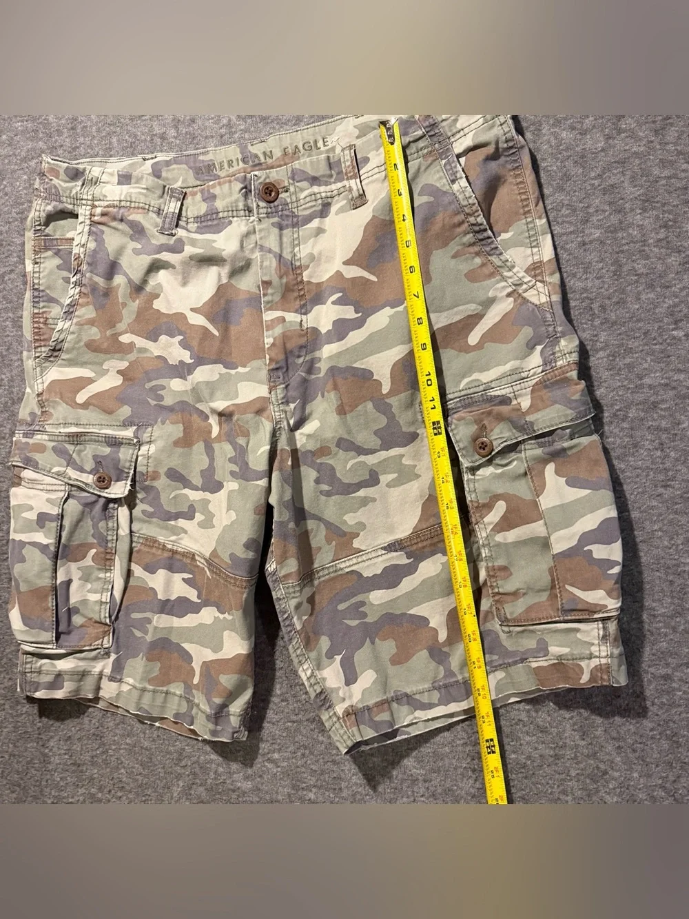 American Eagle Camo Cargo Shorts Mens 40 Longer Length 11